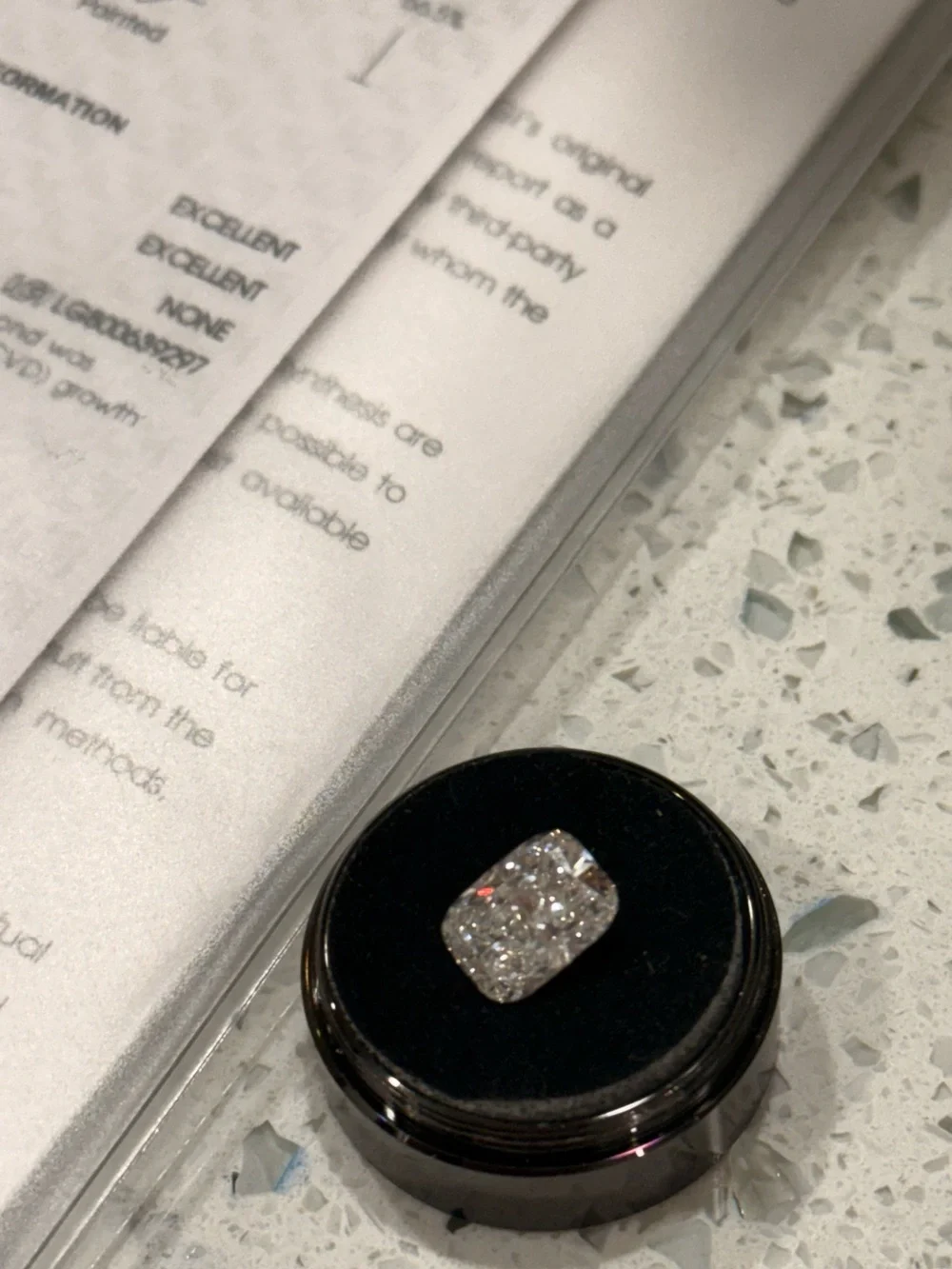 3.08 Ct Elongated Cushion Modified Brilliant Lab Grown Diamond